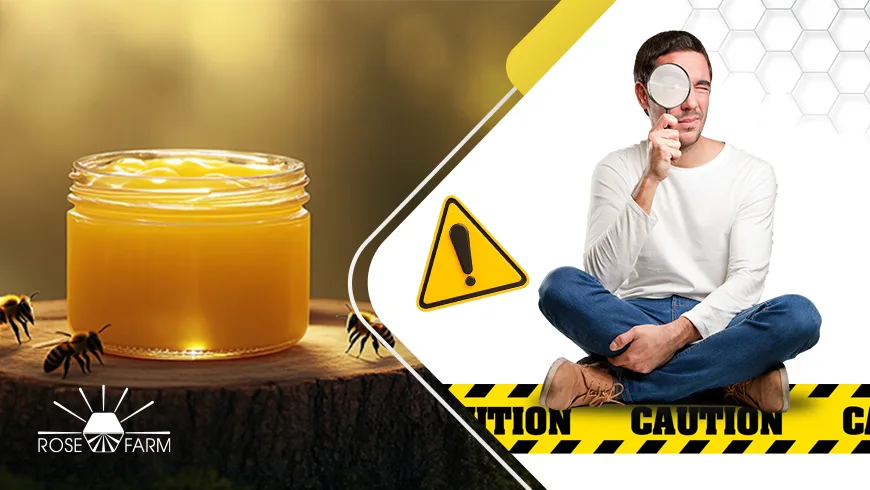 رنگ و شکل از نشانه های ژل رویال اصل