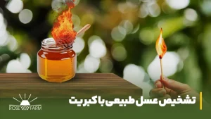 تست عسل طبیعی با سوزاندن با کبریت